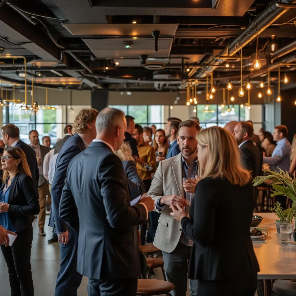 Evento de networking de la empresa con clientes